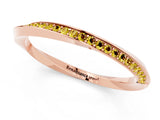 Rose gold Pavé Round Yellow Sapphire Twist Band_19