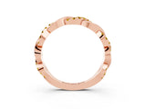 Rose gold Pavé Round Yellow Sapphire Twist Eternity Band with Shared Prong Setting_21