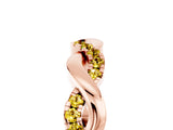 Rose gold Pavé Round Yellow Sapphire Twist Eternity Band with Shared Prong Setting_23