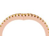 Rose gold Pavé Round Yellow Sapphire V-Shaped Chevron Band with Shared Prong Setting_22