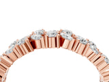 Rose gold Pave Marquise and Round Diamond Eternity Band with Prong Setting_13