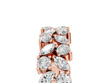 Rose gold Pave Marquise and Round Diamond Eternity Band with Prong Setting_14