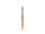 Rose gold Pave Round Diamond Beaded Band with Shared Prong Setting_6
