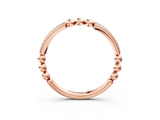 Rose gold Pave Round Diamond Beaded Band with Shared Prong Setting_7