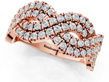Rose gold Pave Round Diamond Infinity Twist Band with Shared Prong Setting_42