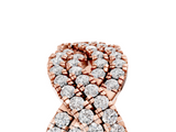 Rose gold Pave Round Diamond Infinity Twist Band with Shared Prong Setting_46