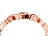 Rose gold Pave Round Diamond Interlocking Eternity Band with Bezel Prong Setting_27