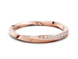 Rose gold Pave Round Diamond Twist Band_104
