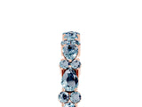 Rose gold Pear & Round Aquamarine Wedding Band_11