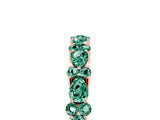 Rose gold Pear & Round Green Sapphire Wedding Band_11