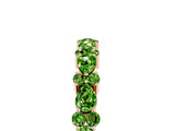 Rose gold Pear & Round Peridot Wedding Band_11
