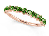 Rose gold Pear & Round Peridot Wedding Band_7
