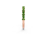 Rose gold Pear & Round Peridot Wedding Band_8