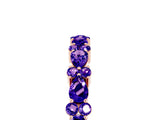 Rose gold Pear & Round Tanzanite Wedding Band_11