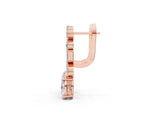 Rose gold Pear, Baguette and Oval Diamond Monaco Drop Earrings_13