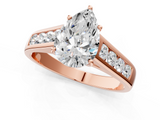 Rose gold Pear Brilliant Channel-Set Solitaire Ring with Four-Prong Setting_21