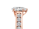 Rose gold Pear Brilliant Channel-Set Solitaire Ring with Four-Prong Setting_25