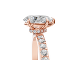 Rose gold Pear Brilliant Pavé Band Solitaire with Four-Prong Setting_33