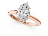 Rose gold Pear Brilliant Solitaire Engagement Ring with Six-Prong Setting and Classic Band_21