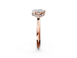 Rose gold Pear Brilliant Solitaire Engagement Ring with Six-Prong Setting and Classic Band_22