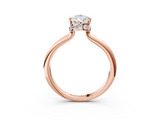Rose gold Pear Brilliant Solitaire Engagement Ring with Six-Prong Setting and Classic Band_23