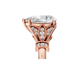 Rose gold Pear Brilliant Solitaire with Pave Band and Four-Prong Setting_22