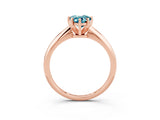 Rose gold Pear Cut Blue Topaz Solitaire Engagement Ring with Classic Band and Four-Prong Setting_27