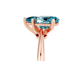 Rose gold Pear Cut Blue Topaz Solitaire Engagement Ring with Classic Band and Four-Prong Setting_29