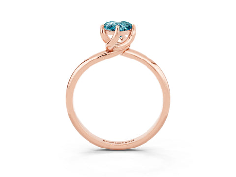 Rose gold Pear Cut Blue Topaz Solitaire Engagement Ring with Four-Prong Setting and Classic Band_15
