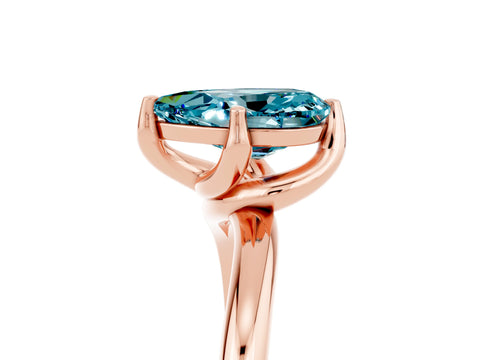 Rose gold Pear Cut Blue Topaz Solitaire Engagement Ring with Four-Prong Setting and Classic Band_17