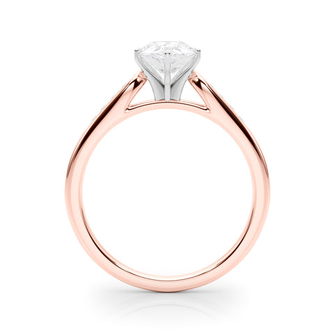 Rose gold Pear Cut Channel Set Solitaire Engagement Ring with Four-Prong Setting 2