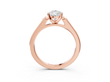 Rose gold Pear Cut Channel Set Solitaire Engagement Ring with Four-Prong Setting_198