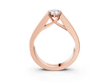 Rose gold Pear Cut Channel Set Solitaire Ring with Four-Prong Setting_9