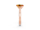 Rose gold Pear Cut Citrine Solitaire Engagement Ring with Cathedral Setting and Four-Prong Mount_20