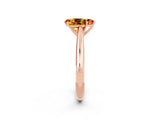 Rose gold Pear Cut Citrine Solitaire Engagement Ring with Cathedral Setting and Four-Prong Mount_26