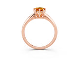 Rose gold Pear Cut Citrine Solitaire Engagement Ring with Classic Band and Four-Prong Setting_27