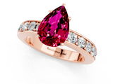 Rose gold Pear Cut Cut Channel Set Diamond Engagement Ring with Four-Prong Setting_1