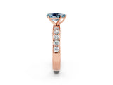 Rose gold Pear Cut Cut Channel Set Diamond Engagement Ring with Four-Prong Setting_2