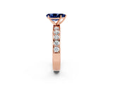Rose gold Pear Cut Cut Channel Set Diamond Engagement Ring with Four-Prong Setting_2
