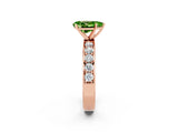 Rose gold Pear Cut Cut Channel Set Diamond Engagement Ring with Four-Prong Setting_2
