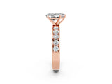 Rose gold Pear Cut Cut Channel Set Diamond Engagement Ring with Four-Prong Setting_2