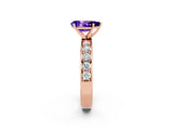 Rose gold Pear Cut Cut Channel Set Diamond Engagement Ring with Four-Prong Setting_2