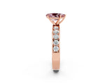 Rose gold Pear Cut Cut Channel Set Diamond Engagement Ring with Four-Prong Setting_2