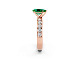 Rose gold Pear Cut Cut Channel Set Diamond Engagement Ring with Four-Prong Setting_2