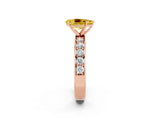 Rose gold Pear Cut Cut Channel Set Diamond Engagement Ring with Four-Prong Setting_2