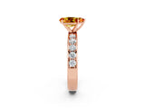 Rose gold Pear Cut Cut Channel Set Diamond Engagement Ring with Four-Prong Setting_2