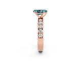 Rose gold Pear Cut Cut Channel Set Diamond Engagement Ring with Four-Prong Setting_2