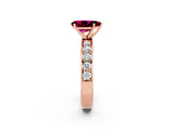 Rose gold Pear Cut Cut Channel Set Diamond Engagement Ring with Four-Prong Setting_2