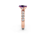 Rose gold Pear Cut Cut Channel Set Diamond Engagement Ring with Four-Prong Setting_2
