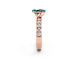 Rose gold Pear Cut Cut Channel Set Diamond Engagement Ring with Four-Prong Setting_2